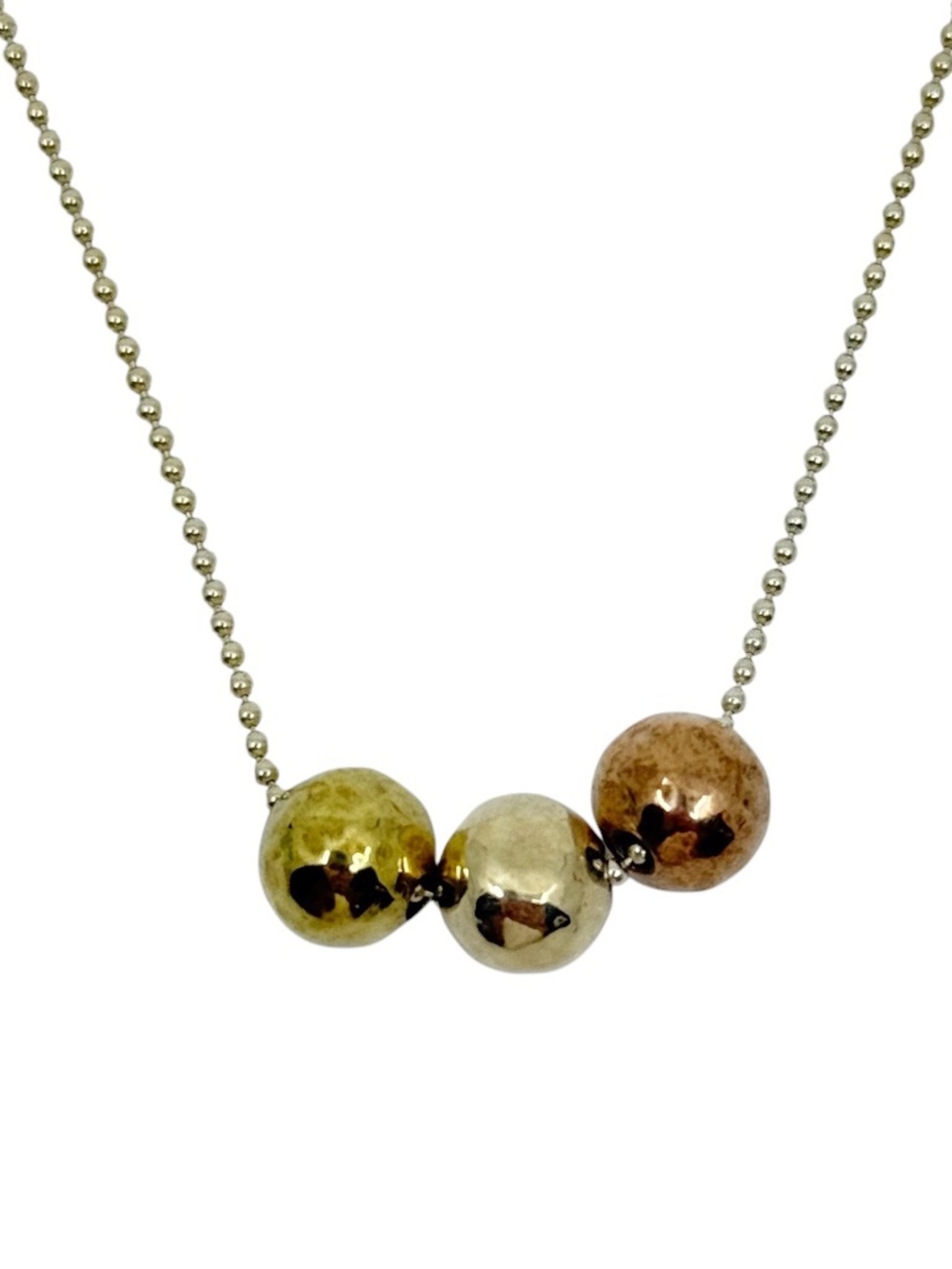 Silpada tricolor gold vermeil bead necklace - GM993